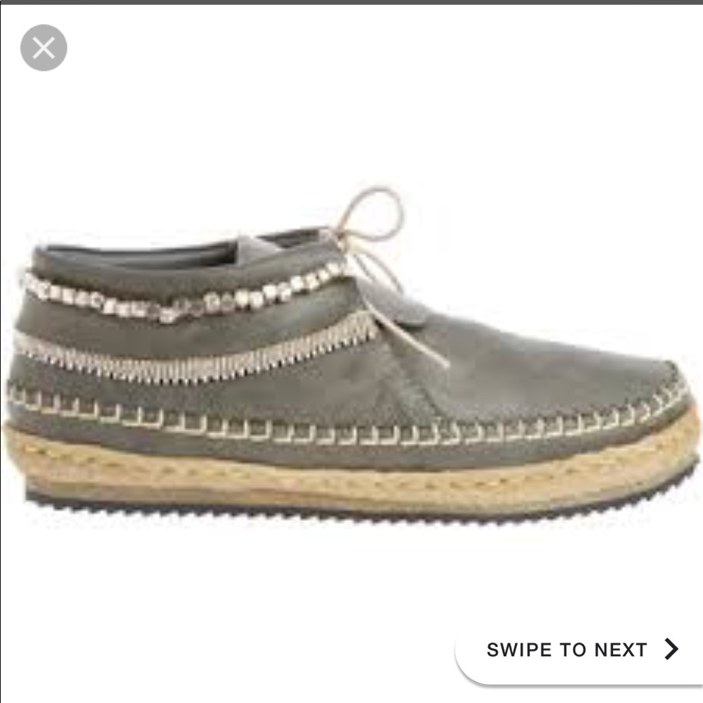 Laidback London Grey Mocassins with fur lining